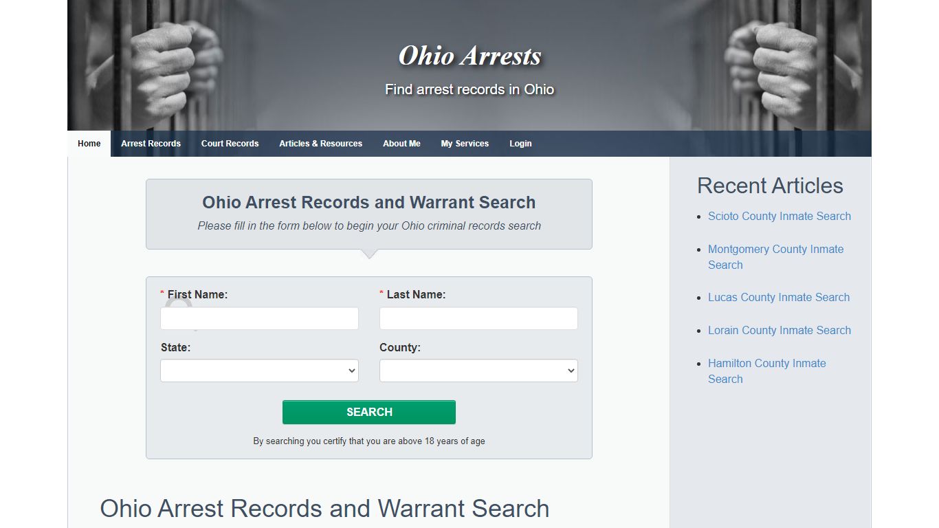 Ohio Arrest Records and Warrant Search