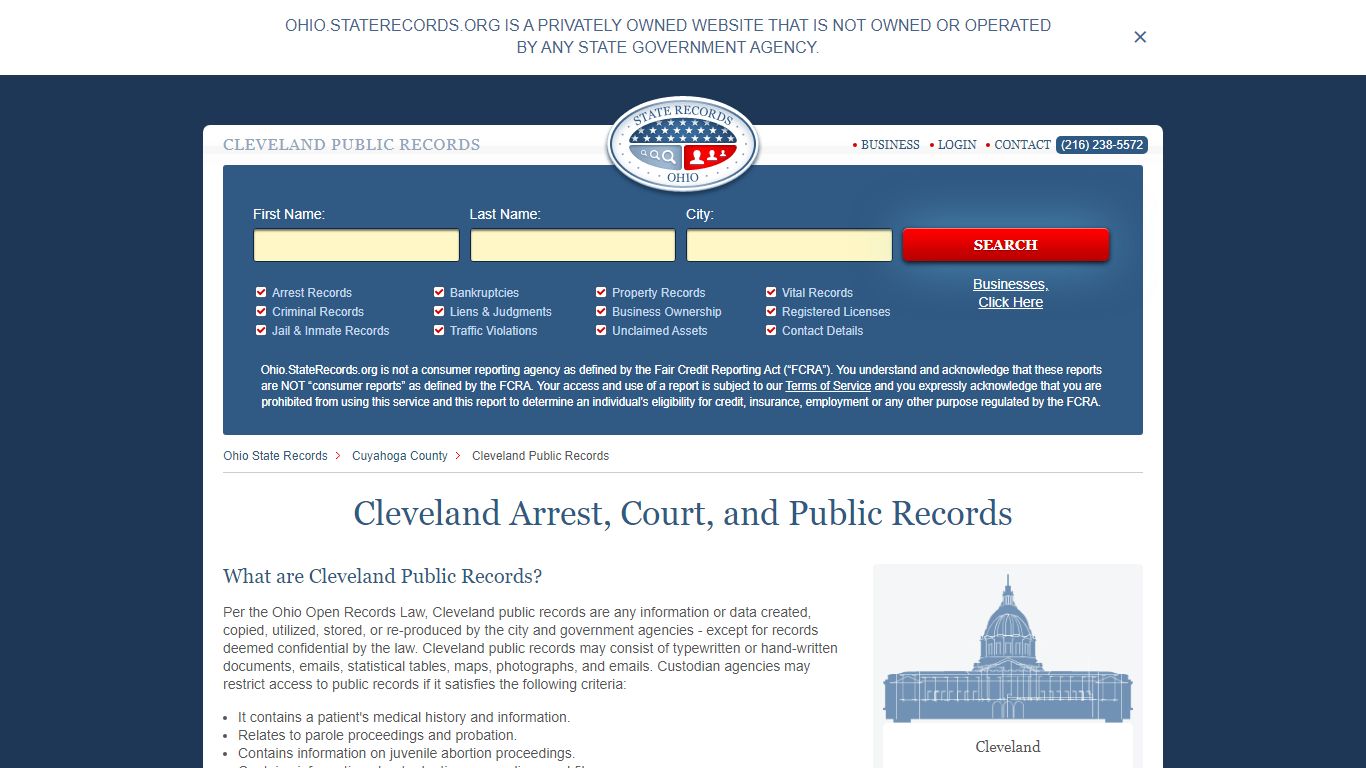 Cleveland Arrest and Public Records | Ohio.StateRecords.org